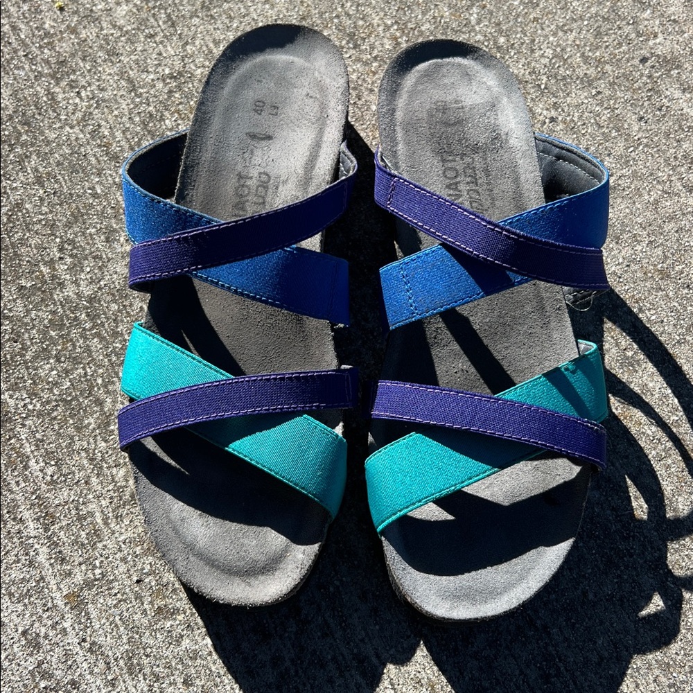 Naot‎ Women's Strappy Sandals Roxanne Blue & Purple, Sz 40 (US 9)